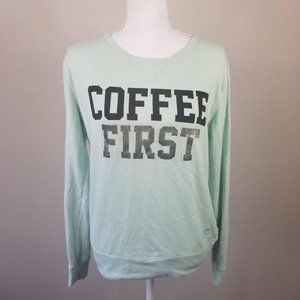 Love Express / Small / Teal Coffee First Sweatshir
